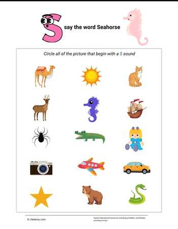 Circle the Picture-Seahorse
