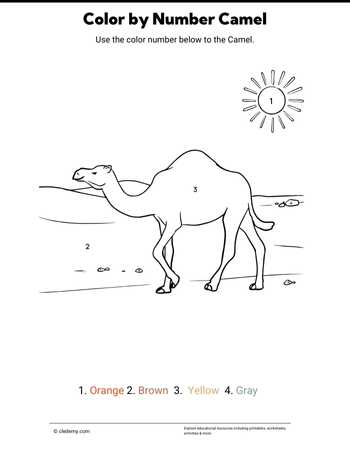 Color by Number Camel