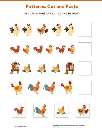 Patterns: Cut and Paste- Chicken