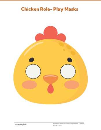 Chicken Role Play Masks