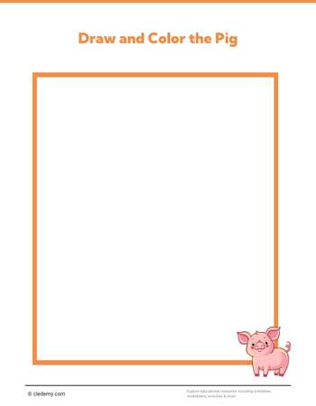 Draw and Color the Pig
