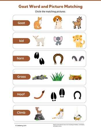 Goat Word and Picture Matching