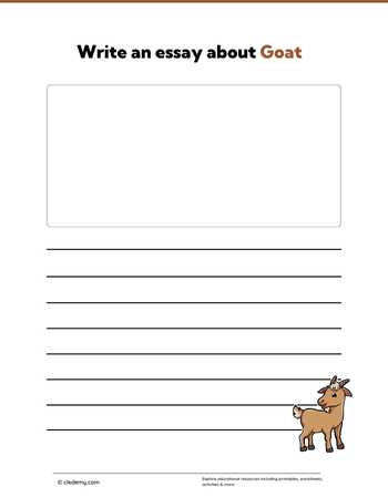 Write an Essay About Goat
