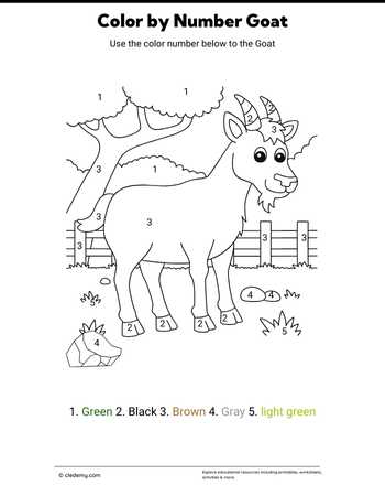 Color by Number Goat