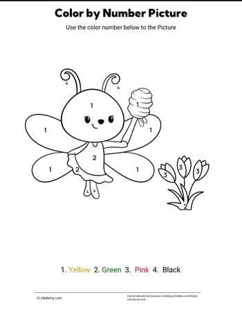 Color by Number Bee