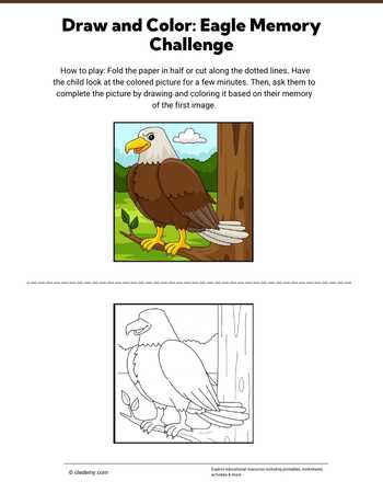 Draw and Color: Eagle Memory Challenge