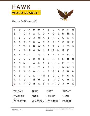 Hawk Word Search