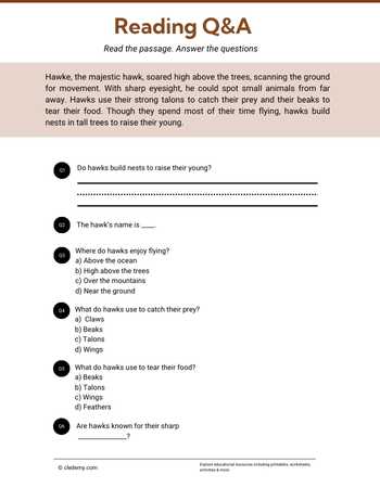 Read and Answer- Hawk