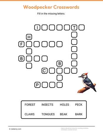 Woodpecker Mini Crosswords Puzzle