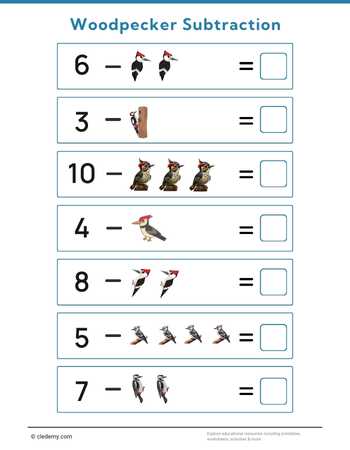 Woodpecker Subtraction