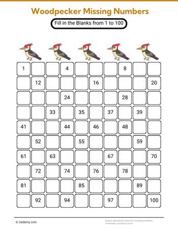 Woodpecker Missing Numbers