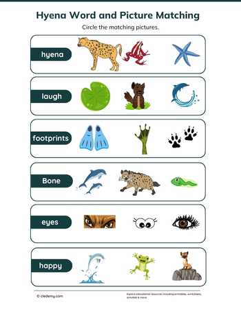 Hyena Word and Picture Matching