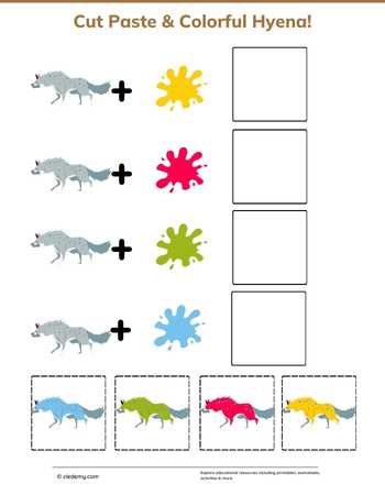 Cut Paste & Colorful Hyena