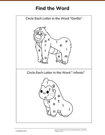 Find the word- Gorilla