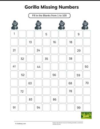 Gorilla Missing Numbers
