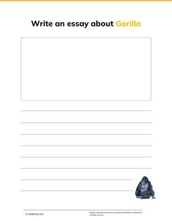 Write an Essay About Gorilla