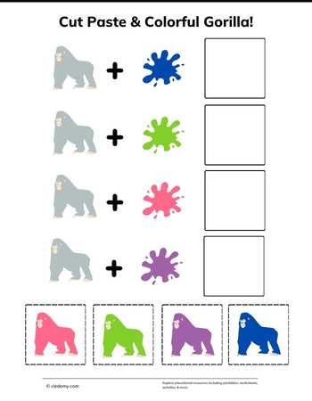 Cut Paste & Colorful Gorilla