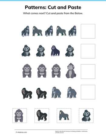 Patterns: Cut and Paste-Gorilla