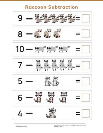 Raccoon Subtraction