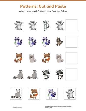 Patterns: Cut and Paste Raccoon