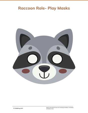 Raccoon Role Play Mask