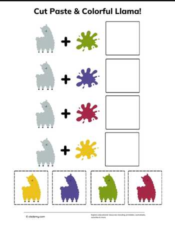 Cut Paste & Colorful Llama