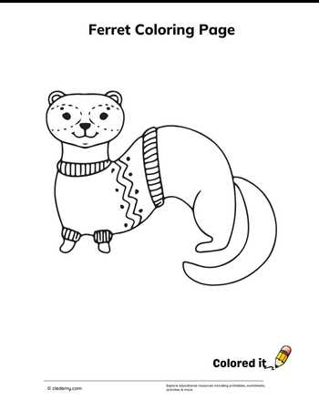 Ferret - Coloring Page