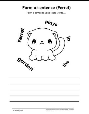 Form a sentence (Ferret)
