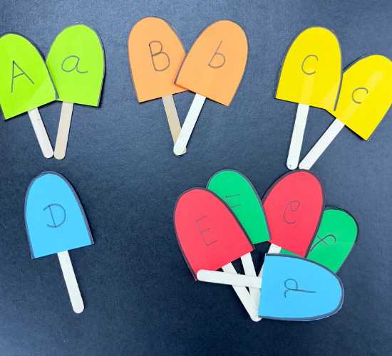 Popsicle Alphabets Match