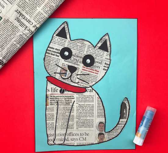 News Paper Cat Craft