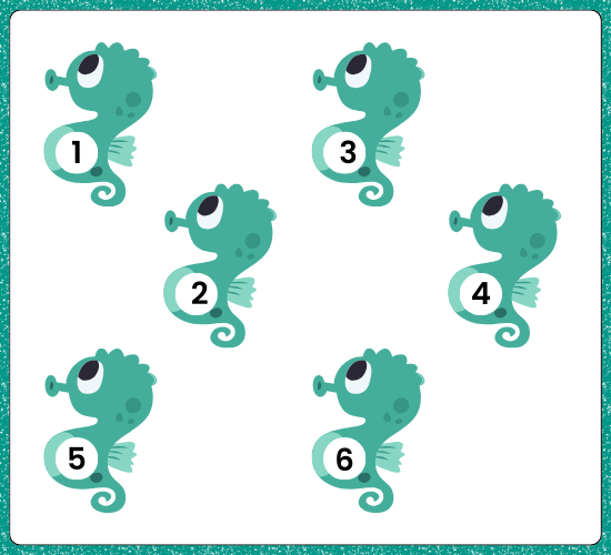 Numbers 0-30 on Sea Horse