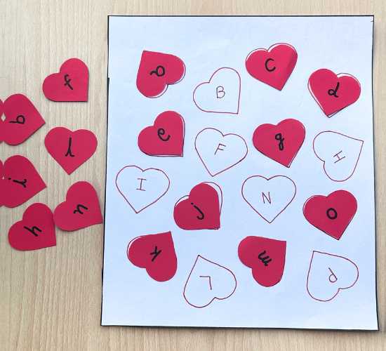Valentine Alphabet Matching