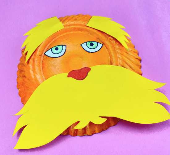 Paper Plate Lorax Craft