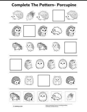Complete The Pattern Porcupine