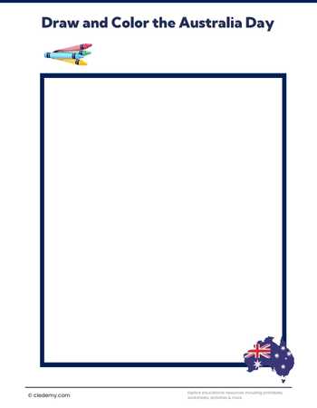 Draw and Color the Australia Day