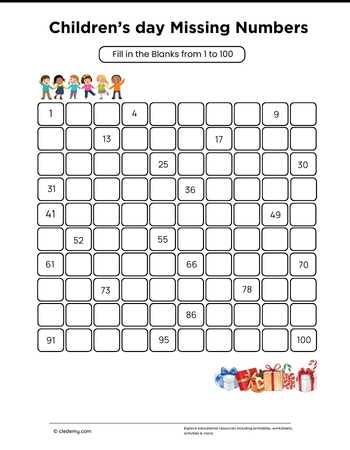 Children’s Day Missing Numbers