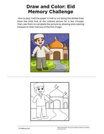 Draw and Color: Eid Memory Challenge