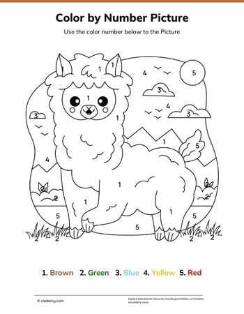 Color by Number Alpaca