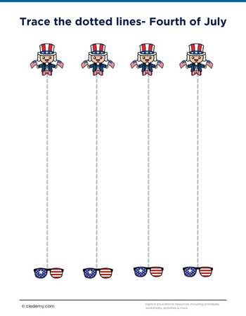 Trace Straight Line-Fourth of July