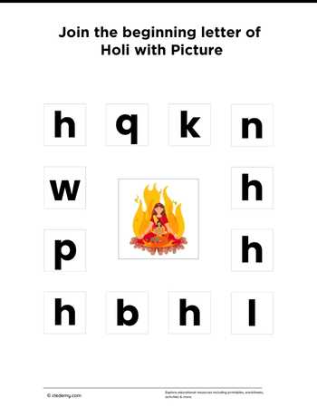 Join the Letter Matching with Holi