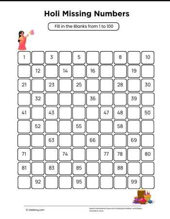 Holi Missing Numbers