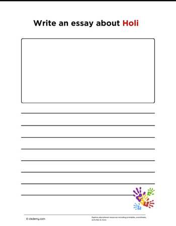 Write an Essay About Holi
