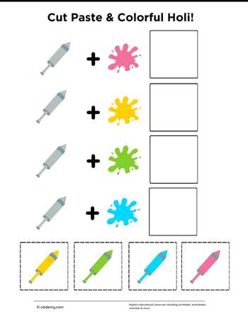 Cut Paste & Colorful Holi