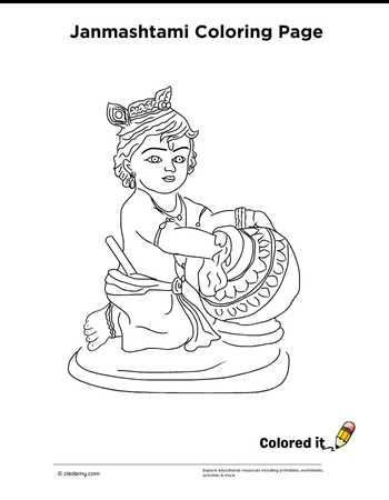 Janmashtami - Coloring Page