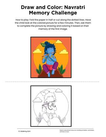 Draw and Color: Janmashtami Memory Challenge