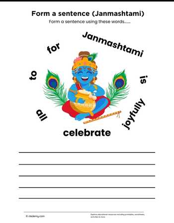 Form a sentence (Janmashtami)