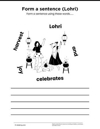 Form a sentence (Lohri)
