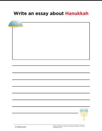 Write an Essay About Hanukkah
