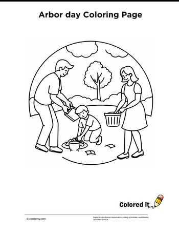 Arbor Day - Coloring Page