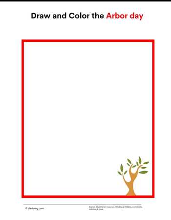 Draw and Color the Arbor Day